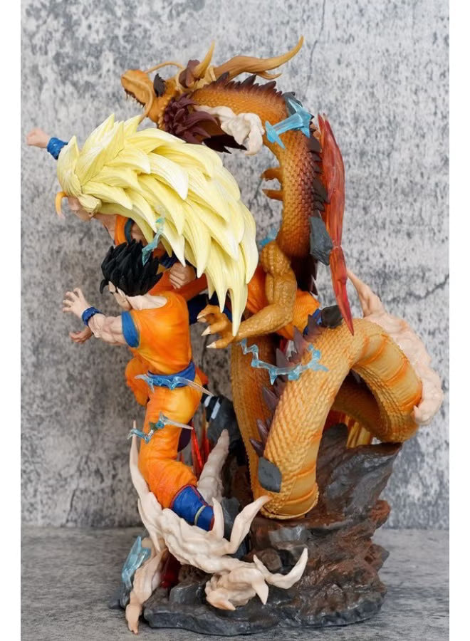 Goku Super Saiyan Action Figure Set – Dragon Ball Z Shenron Edition (27.5cm Premium Statue)